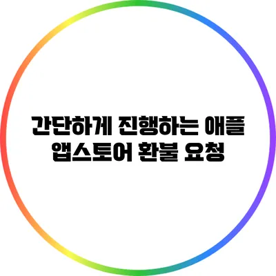 간단하게 진행하는 애플 앱스토어 환불 요청