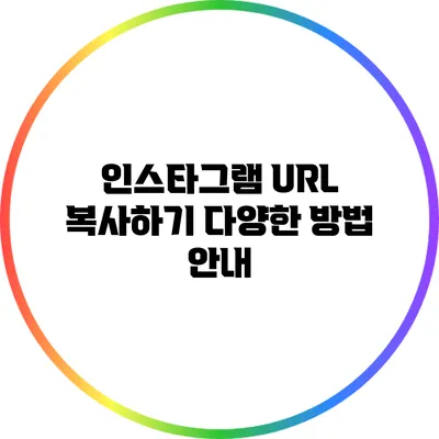 인스타그램 URL 복사하기: 다양한 방법 안내