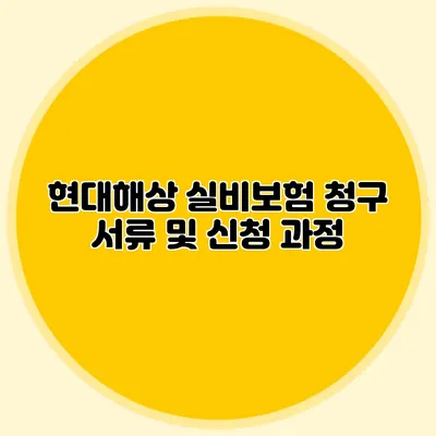 현대해상 실비보험 청구 서류 및 신청 과정