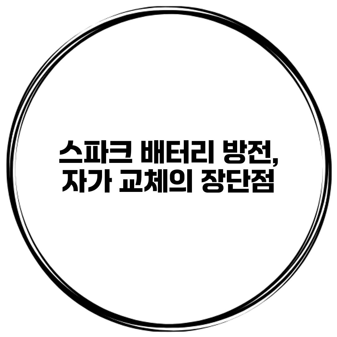 스파크 배터리 방전, 자가 교체의 장단점