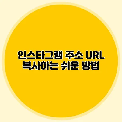 인스타그램 주소 URL 복사하는 쉬운 방법