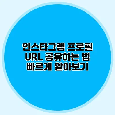 인스타그램 프로필 URL 공유하는 법 빠르게 알아보기